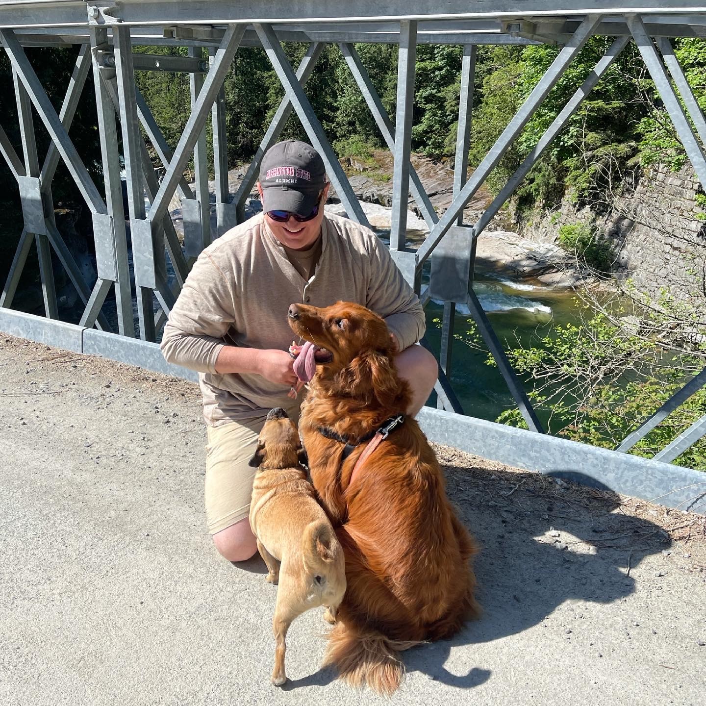 Jason Newton hiking in the Pacific Northwest